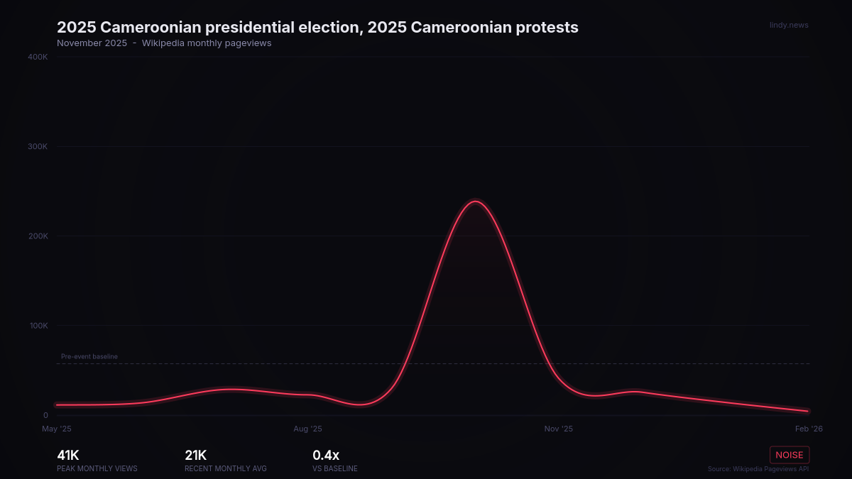2025 Cameroonian presidential election, 2025 Cameroonian protests